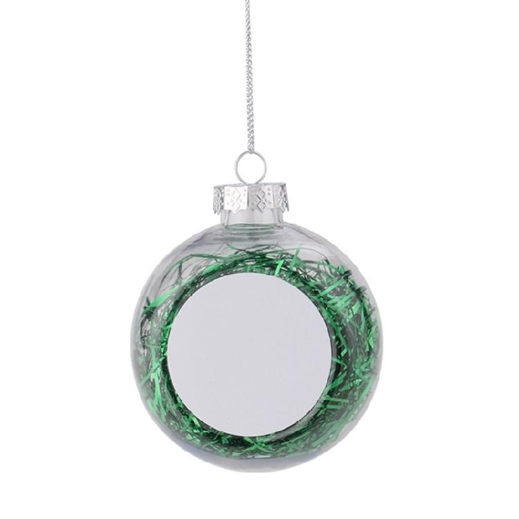 8cm Clear Blank Ball Pendant Sublimation Christmas Ornament Pendant for Transfer Printing DIY Party Tree Home Decors