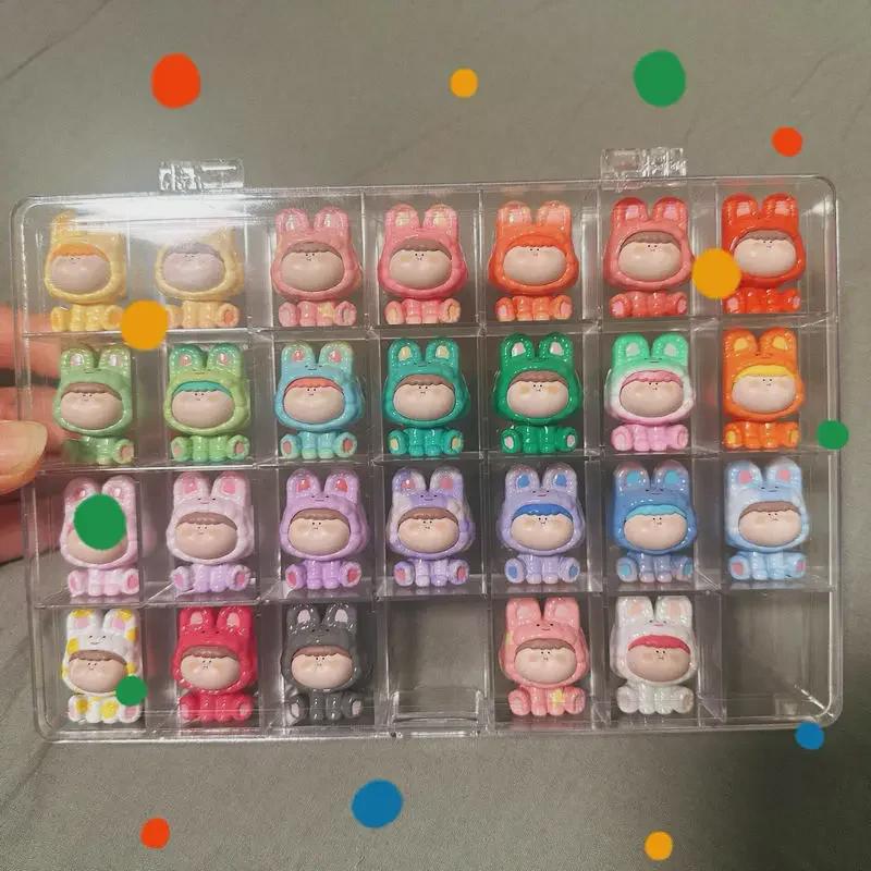 Прозрачная коробка для хранения украшений и нейл-арта на 28 ячеек