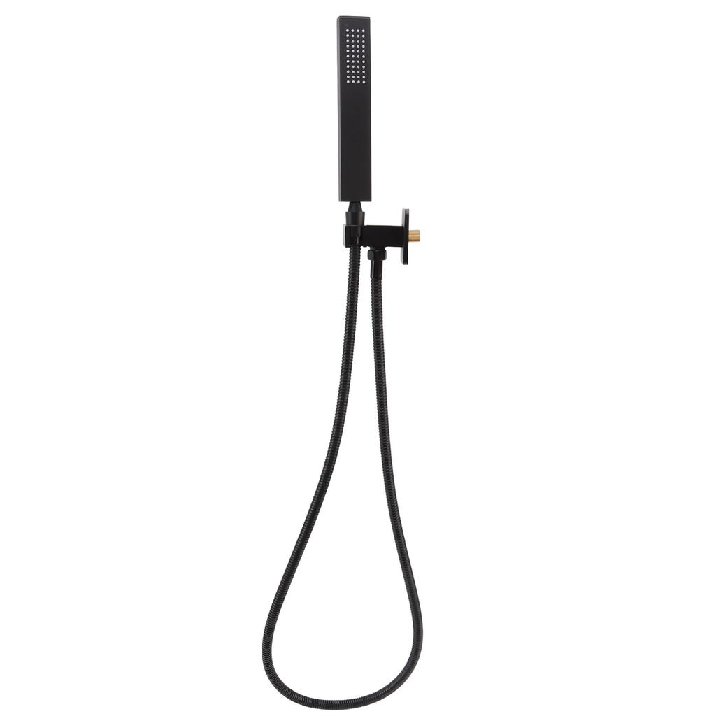 Wall Mounted Shower Set Black High Pressure Shower Head with G1/2 Caliber for Bathroom