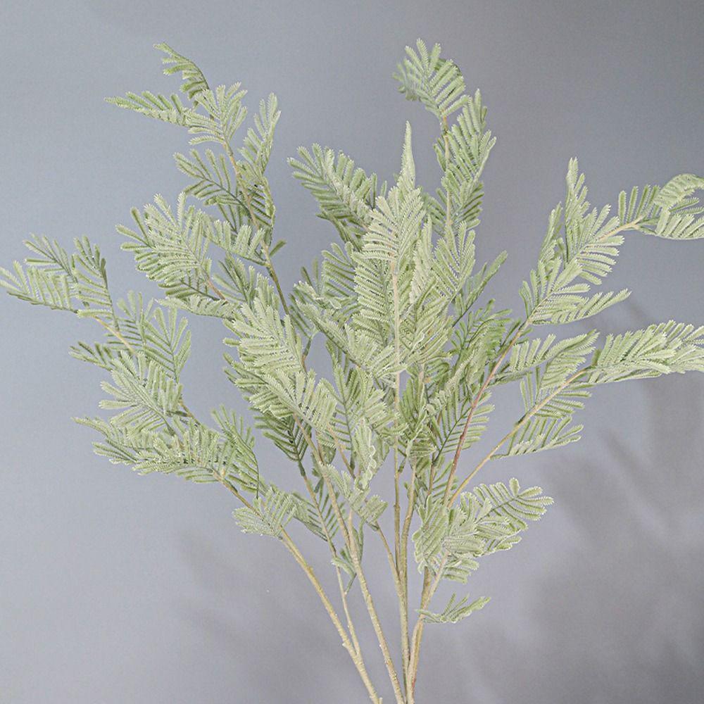 75cm Artificial Mimosa Branch Elegant Fake Flower Simulation Mimosa Plant  Birthday Party