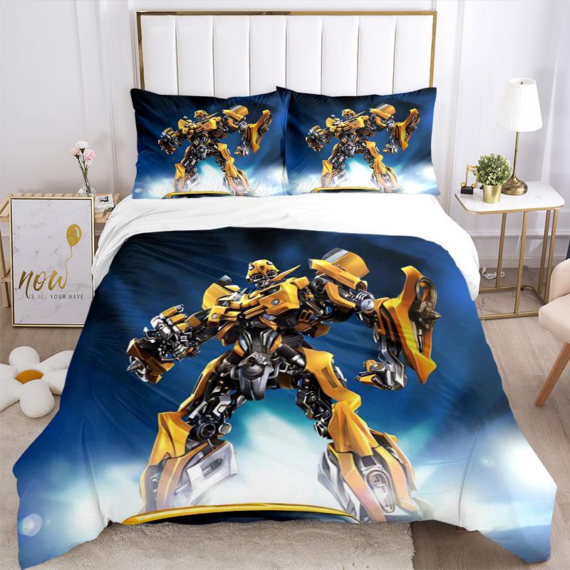 Transformers Bumblebee'S Power Print 3Pcs Bedding Setduvet Cover With 2 Bedropillowcase Home Birthday Gift
