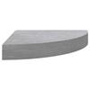 VidaXL Étagère d'angle murale Gris béton 35x35x3,8 cm MDF