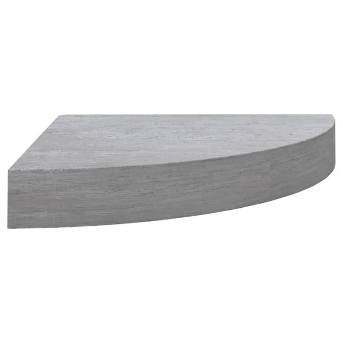 VidaXL Étagère d'angle murale Gris béton 35x35x3,8 cm MDF