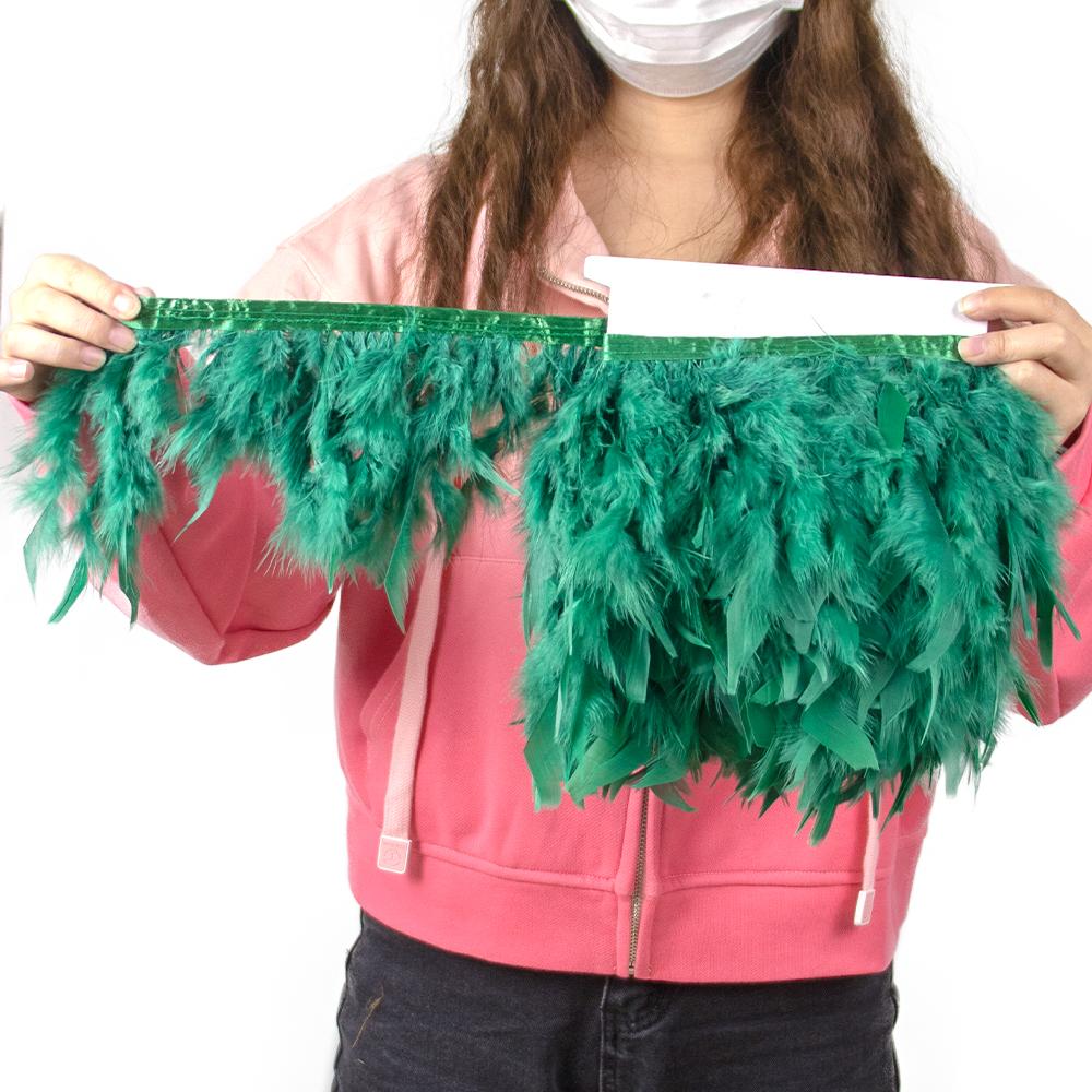 Разноцветная натуральная отделка из перьев индейки, лента из перьев марабу, украшение для свадебного платья, юбки, шитье, рукоделие 10-15 см