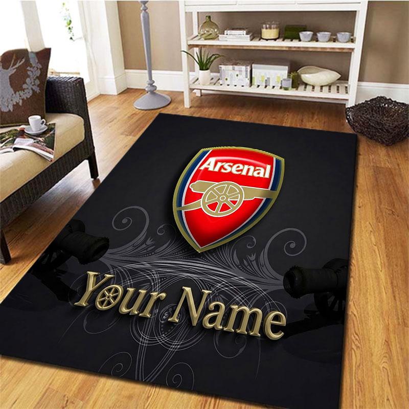 Arsenal F Custom Name Carpet Rug for Living Room Bedroom Home Sofa Decoration,Kids play Non-slip Floor Mat