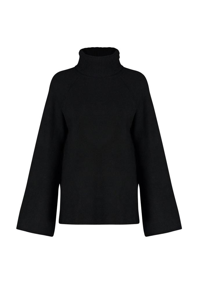 Women's Fashionable Stylish Sweater Mink Soft Textured Turtleneck Wide Fit Knitwear Sweater