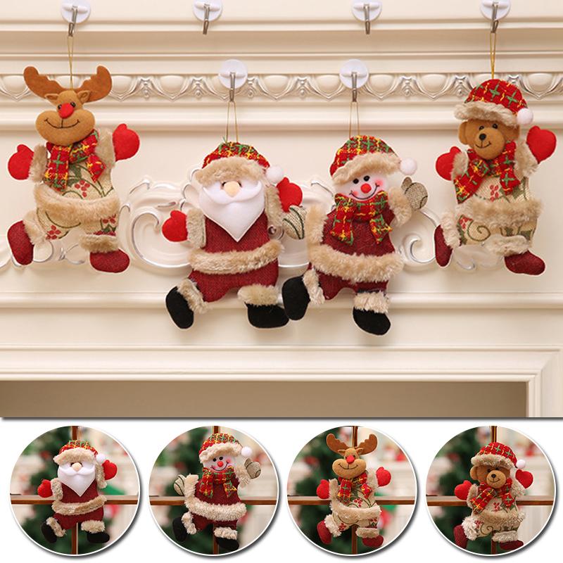 1pc/4pcs Ornaments for Xmas Kids Gifts Santa Claus Dolls Christmas Tree Hanging Christmas Decoration