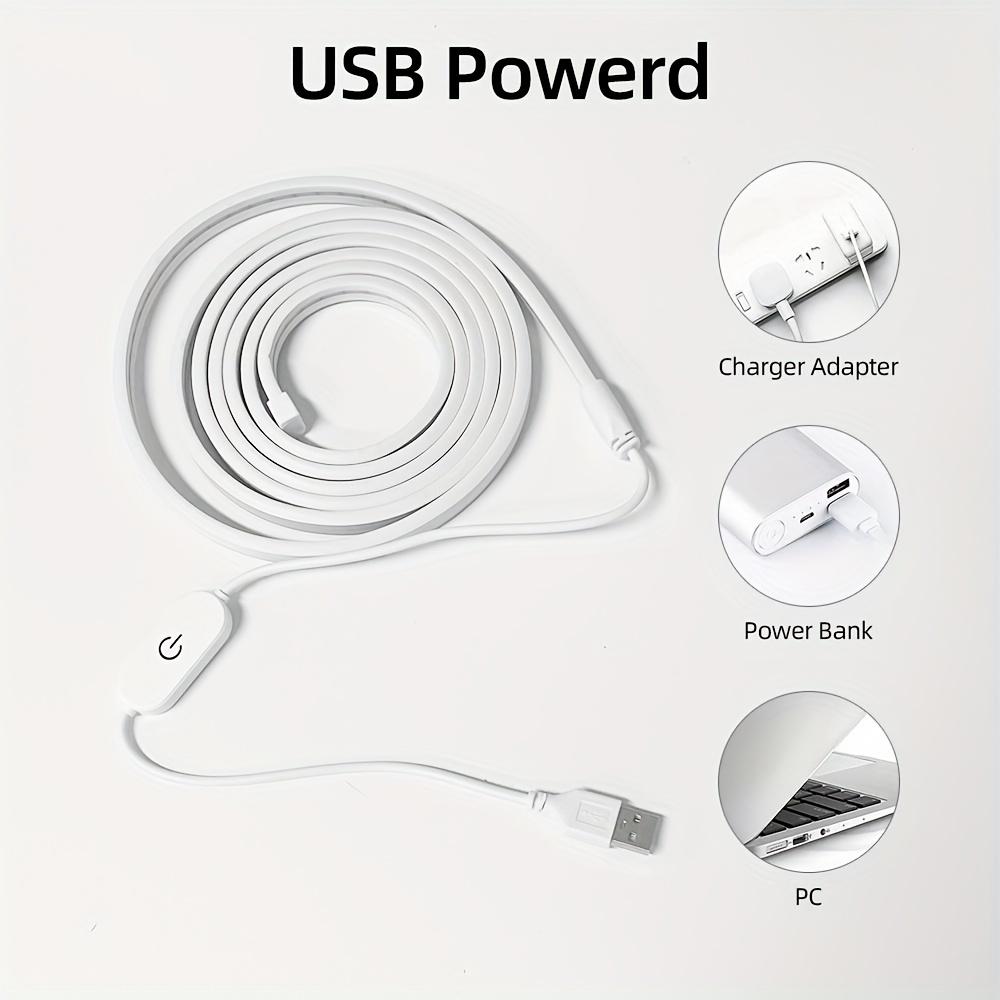 Touch Control LED Neon Strip, USB Powered Dimmable Cord Light, Neon Strip, Indoor Bedroom TV Backlight Cabinet DIY Decorative Flexible Neon Sign