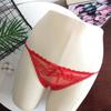 Sheer Lace Mesh Women Thong Floral T-Back Panties Thin Lace Flower Briefs  Lady