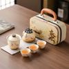 Dunhuang Feitian Hand Grab Pot Travel Tea Set Portable Outdoor Portable Bowl Cover Kung Fu Tea Set Business Souvenir