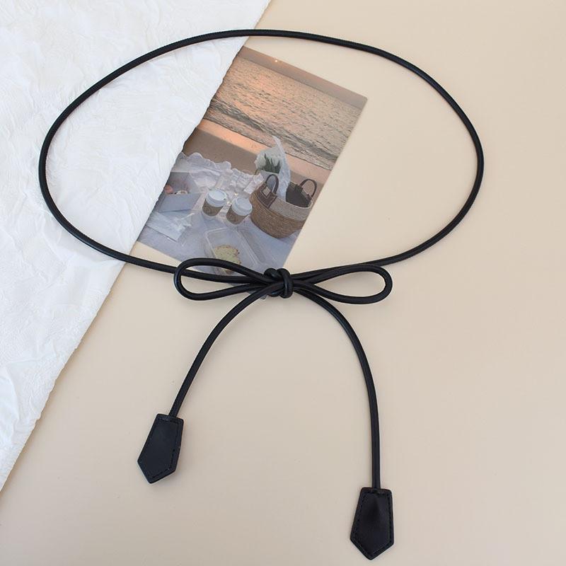 Womens Stylish Soft Faux Leather Rope Belt With Adjustable Tie For Dresses And Coats