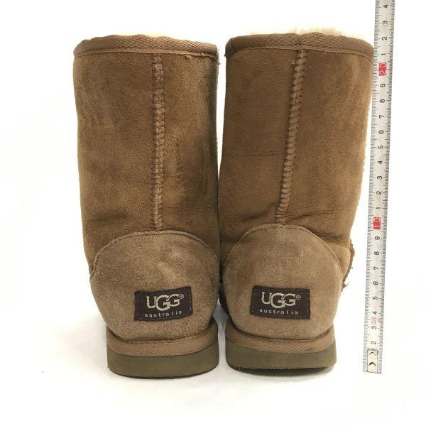 UGG дубленка теплые ботинки 24 USA7 коричневые(ИСПОЛЬЗОВАЛ)