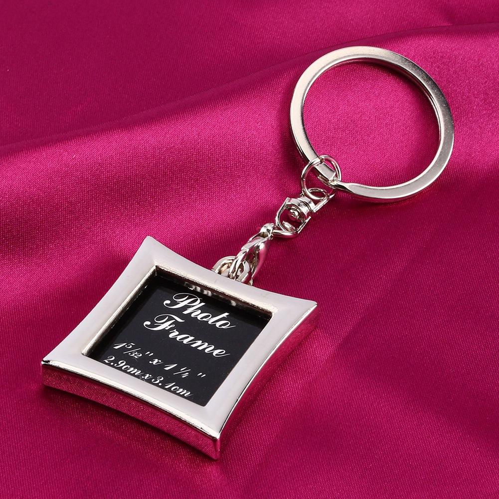 Lovely Mini Creative Metal Alloy Insert Photo Picture Frame Keyring Keychain Gift
