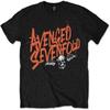 Мужская черная футболка Avenged Sevenfold с оранжевыми брызгами