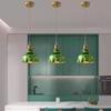 Vintage Chandelier Green Glass Pendant Lights Loft Kitchen Island Luxury Hanging Lamp Dining Bedroom Bedside Industry Lighting