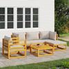 VidaXL Garden Lounge Set with Cushions 6 Pcs, Sofas with Backrest, Furniture Set with Coffee Table Patio Terrace, 3155280