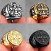 High-quality Catholic Patron Cross Ring Men Women 316L Stainless Steel Hip Hop Punk Jewelry for Male