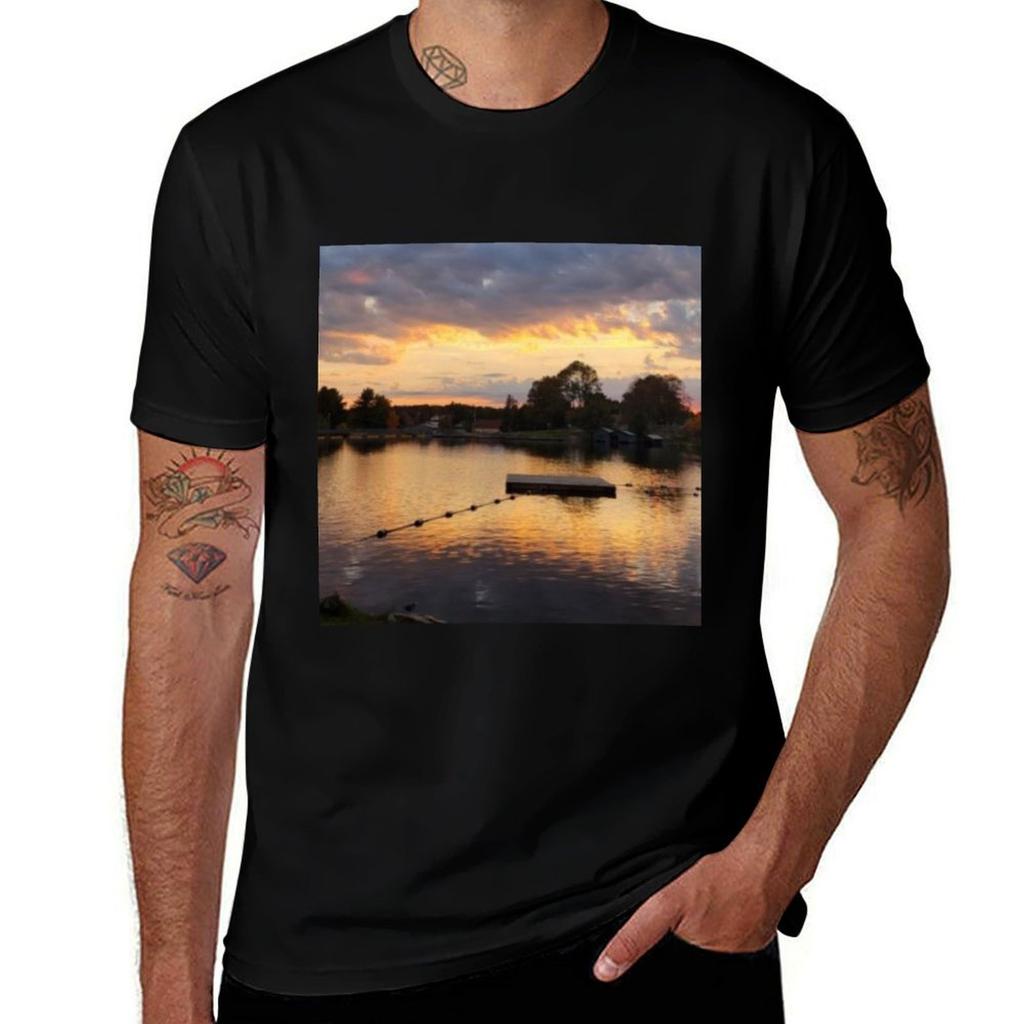 Sunset over the Magnetawan River Northern Canada TShirt Lightweight Running TShirt