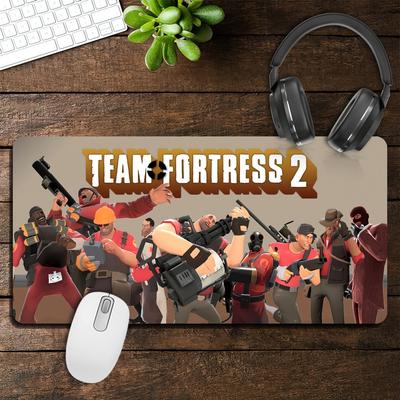 Игровой коврик для мыши T-Team F-Fortress 2, компьютерный, для ноутбука, расширенный, большой резиновый, коврик для стола под клавиатуру, аксессуары