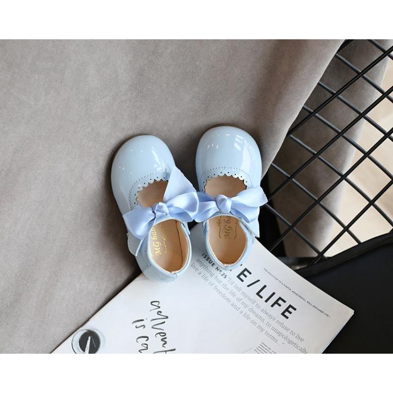 Children's Candy Color Small Shoes Soft Soles Spring New Korean Version Big Bow Little Child Princess Shoes Shoes