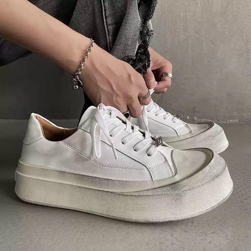 Black Derby Shoes Commuting Height Increase Low-Top Single Shoes Women'S Platform Casual Board Shoes Men'S British Style Shoes