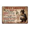 Vegeta And Bulla To My Daughter You Are My Sunshine Special Gift For Daughter From Dad Metal Plaque Printing Tin Sign Poster