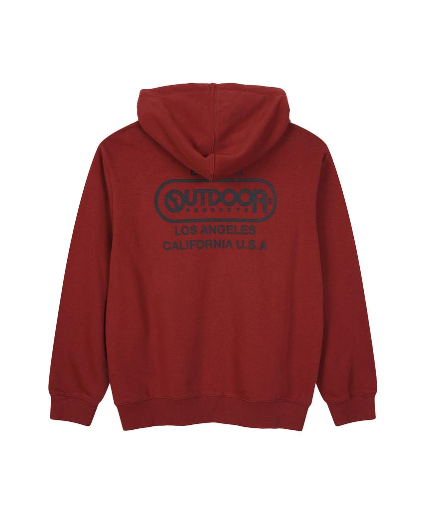 Толстовка с молнией и множеством логотипов Outdoor Products (Бургундия)