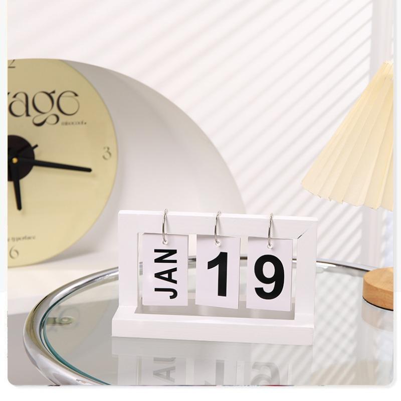 Деревянный настольный календарь своими руками в минималистском стиле для гостиной, офиса, украшения стола, вечный календарь, домашний декор, подарок