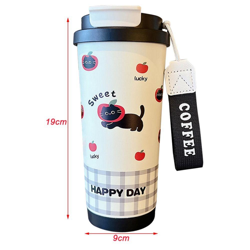 550ml Thermal Cup Stainless Steel Vacuum Flasks Cute Travel Coffee Cup