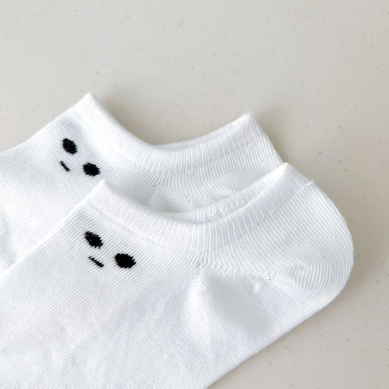 Белые простые носки весна и лето короткие носки смешное выражение впитывающие пот дезодорирующие тонкие спортивные носки носки-лодочки