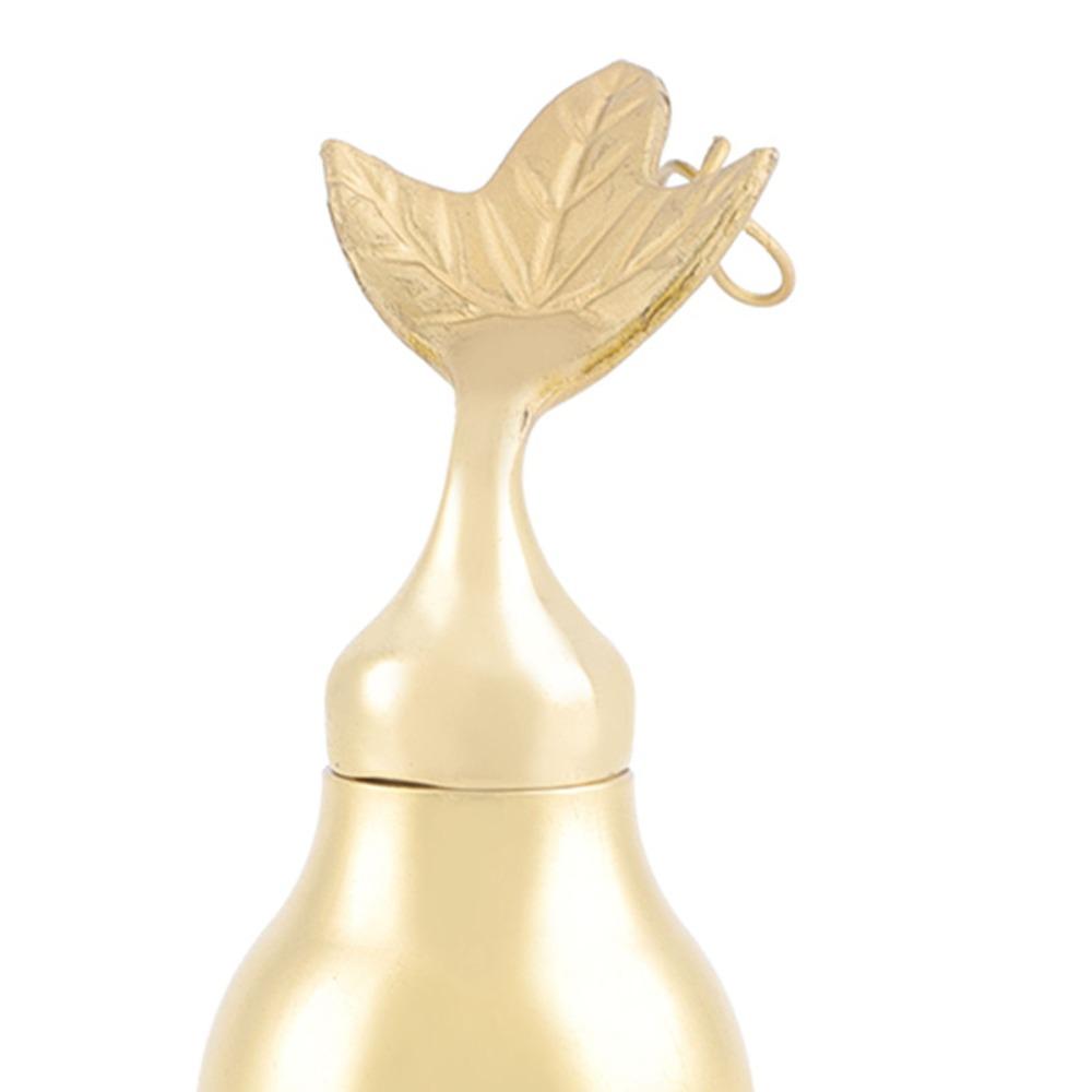 Smooth Surface Brass Gourd Brass Wu Lou Gourd Statues Hu Lu Statue Feng Shui Decoration