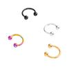 Для женщин круглые кольца в форме буквы C из нержавеющей стали кольца для носа кольца для губ украшения для пирсинга тела