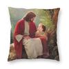 Luxury Jesus Holy Family Throw Pillow Case Decoration  Square Mary And Joseph Cushion Cover  Pillowcover for Sofa