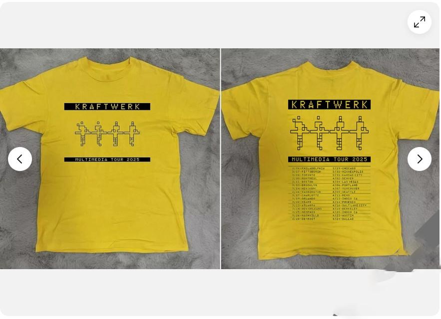 НОВИНКА!!! Kraftwerk Мультимедийный Тур Даты 2026 Унисекс Футболка с Ромашками