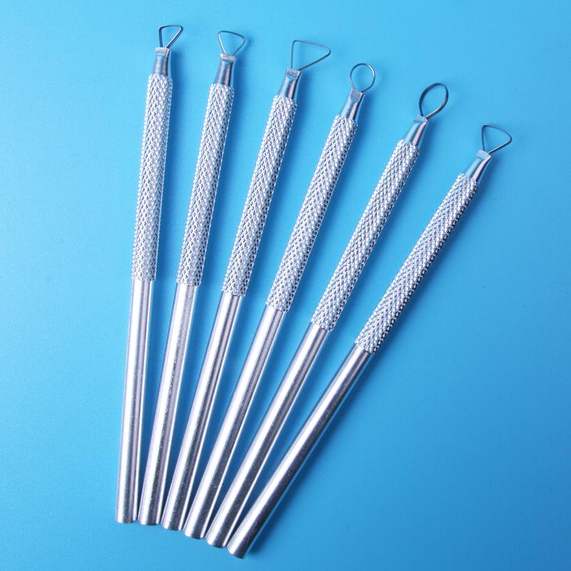 Non-Slip Aluminum Rod Carving Tool Set for Clay and Pottery - 6 Pieces