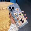 Милый коллаж из наклеек с корги Чехол для телефона для серий iPhone 17 16 15 14 13 12 11 16E Pro Max Plus Двойная защита