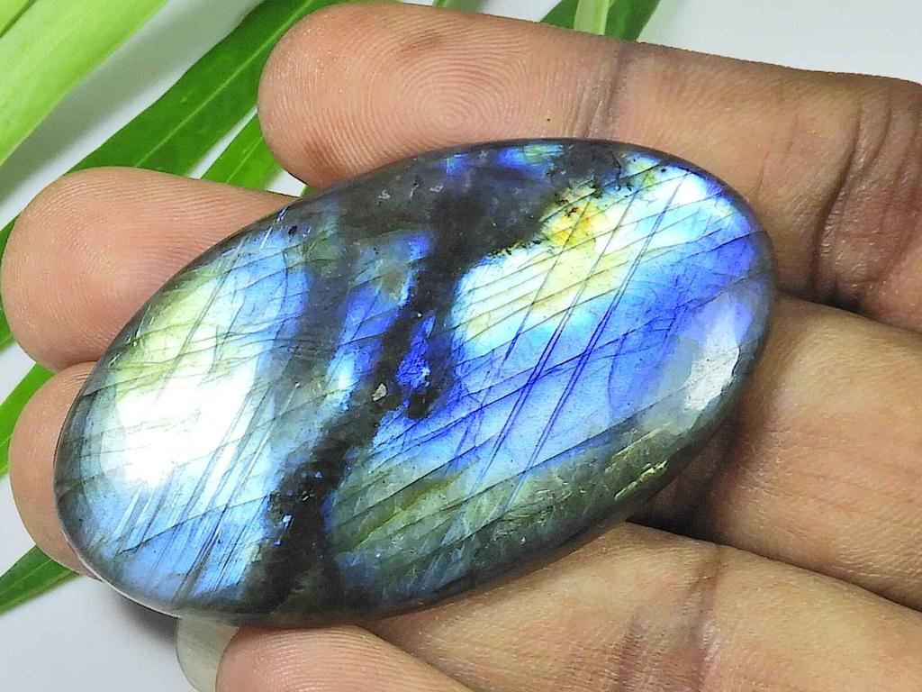 31x54MM Multi Fire Labradorite Oval Cabochon Loose Natural Gemstone 100Cts. SK-3966