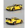 1/32 Модель спортивного автомобиля Porsche 911 GT2 RS из сплава, литая металлическая модель гоночного автомобиля, симуляция звука и света, коллекция, детские игрушки, подарки