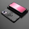 Xiaomi 13 Lite Ring Armor Case - Rugged Black Cover with Magnetic Ring Holder