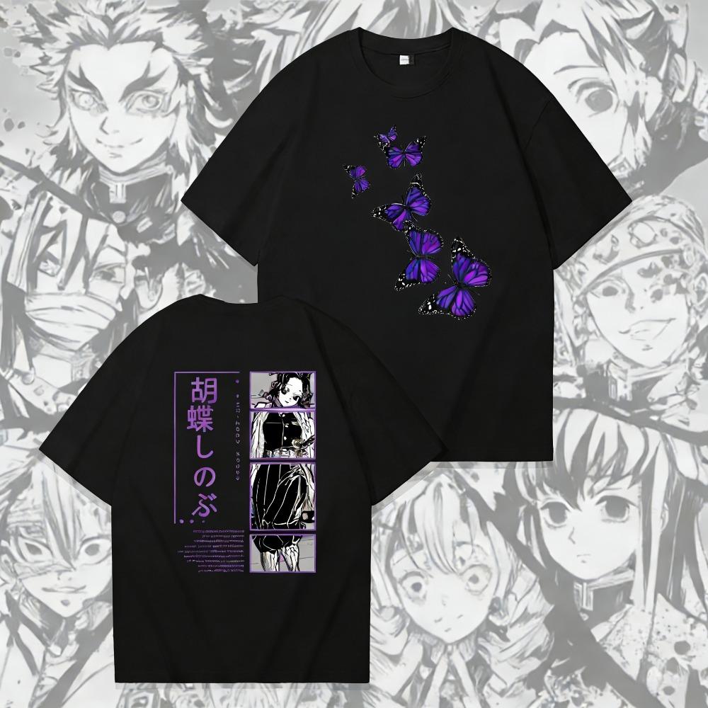 Demon Slayer Anime Printed Oversized Summer Men and Women Tshirt Couple Street Fashion Casual Parent Child Top Harajuku Y2K