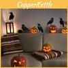 Halloween Themed Black Crow Glass Wall Sticker For Dining Room And Entryway