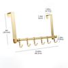 Алюминиевый дверной крючок матовый золотой черный серебристый съемный ряд настенный крючок 6 для ванной комнаты кухни домашний декор металлический держатель для полотенец