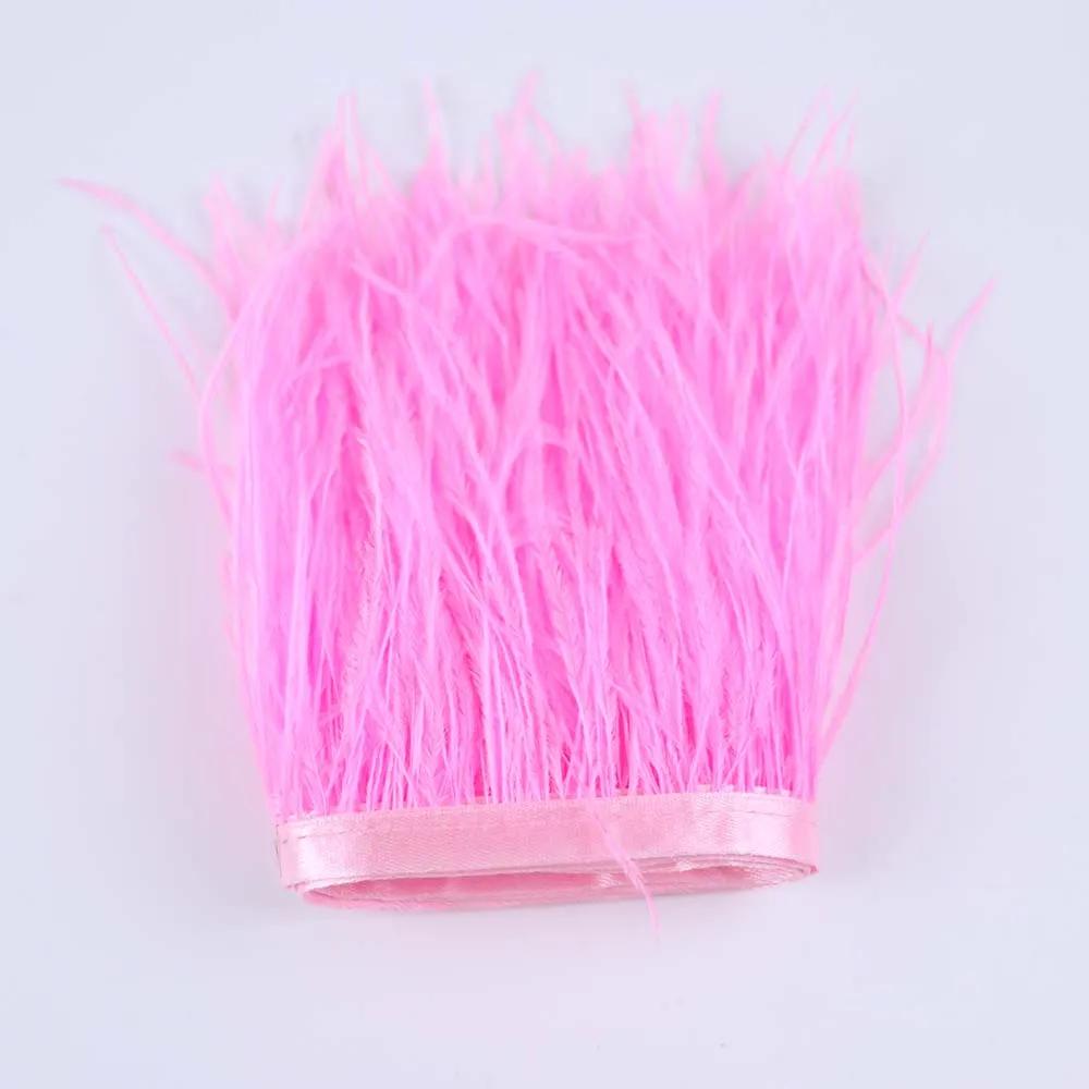 Feather53 Цветная лента с отделкой из страусиных перьев 10-15 см 1 м для поделок, свадебных платьев, карнавальных костюмов, домашнего декора, швейных принадлежностей