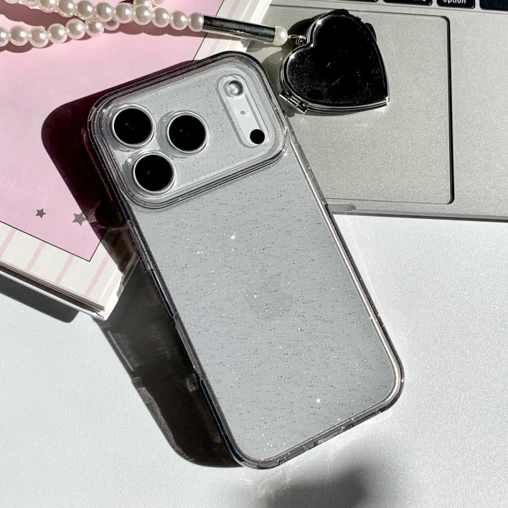 Ультратонкий прозрачный чехол из ТПУ с блестками и стразами для iPhone 17 Air 16 15 14 13 Pro Max Plus, мягкая ударопрочная прозрачная задняя крышка