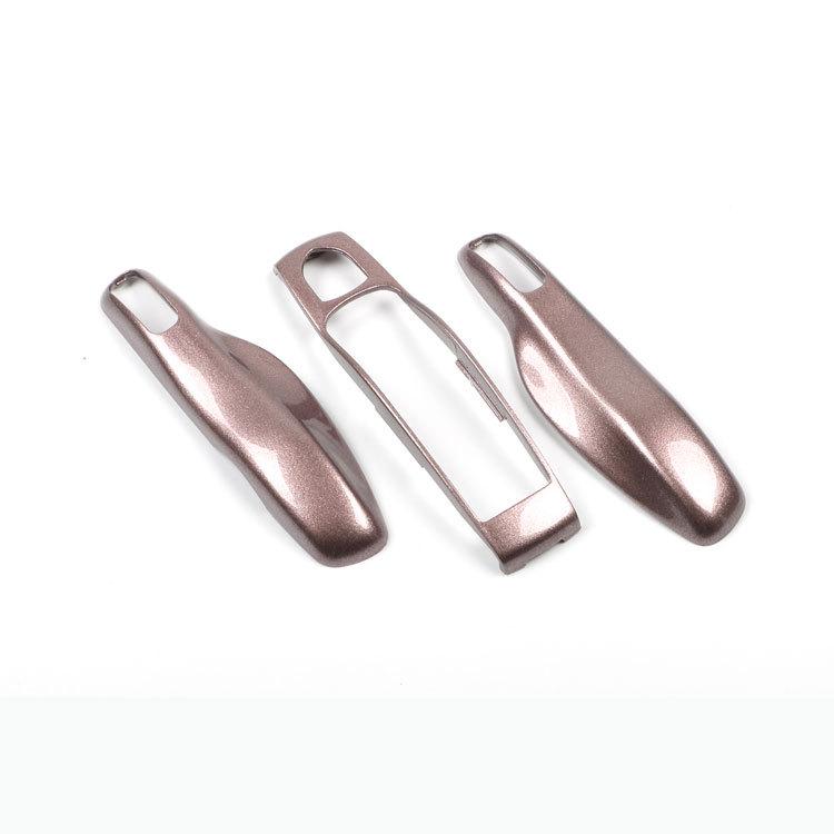 Fits Porsche Key Shell: New Cayenne, Macan, Panamera, 718, Taycan - Ice Raspberry Pink Matte Gray Solid Color