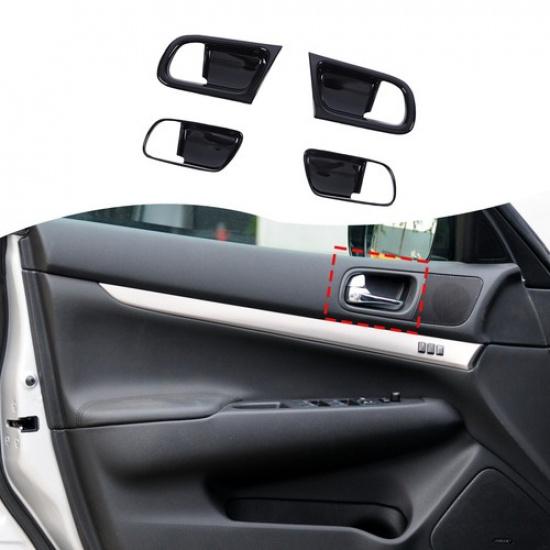 Glossy Black Interior Door Handle cover trim For Infiniti G37 G25 G35 2007-13