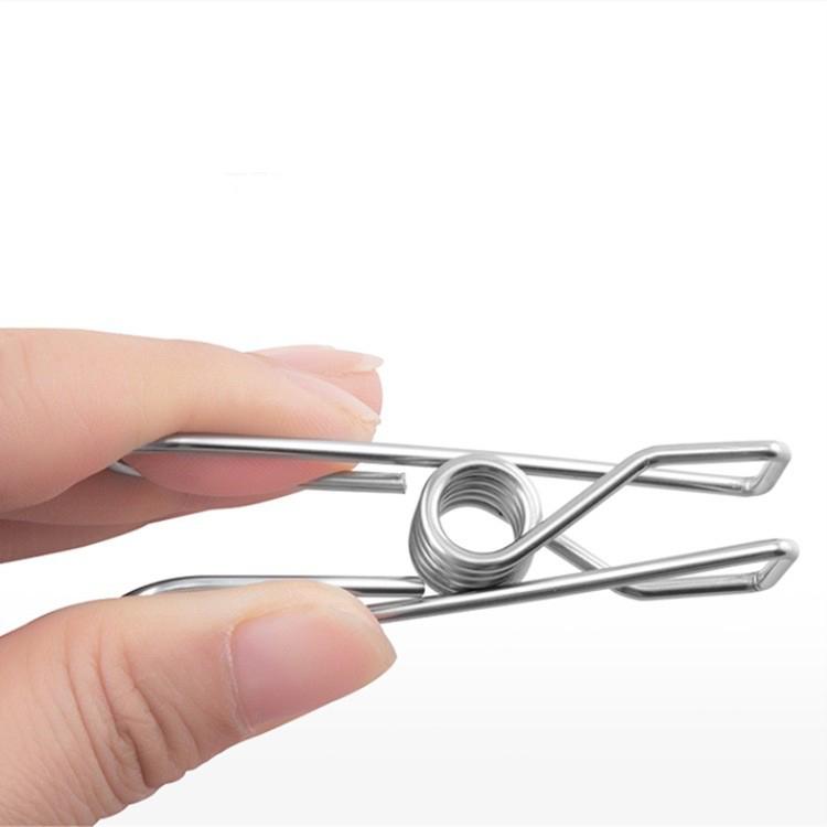 Steel Clamp Line Clothes Hang Pins Pegs Washing Stainless Metal Clips 20-100 Pcs