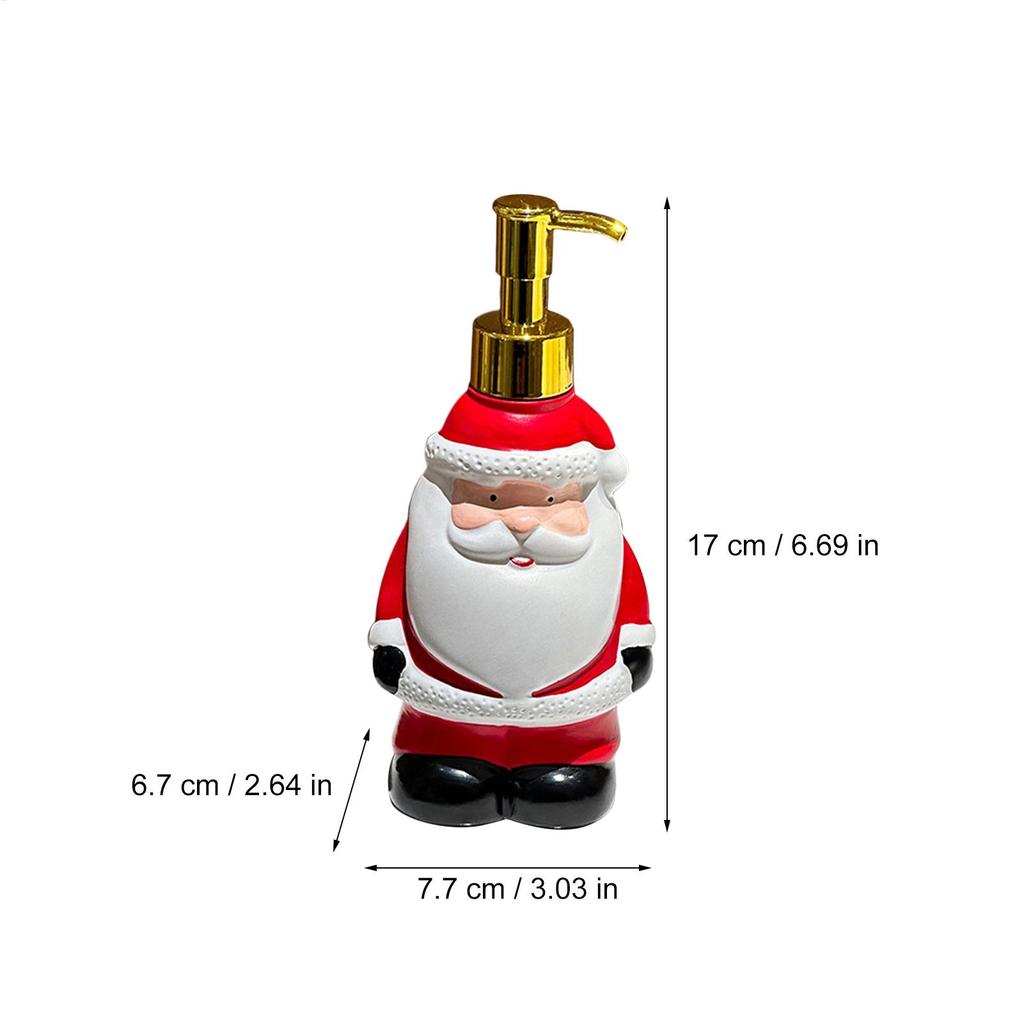 Hand Soap Dispenser Resin Santa Claus Christmas Decor Bathroom Decor Hand Soap Dispenser for Restroom Powder Room Shower Sink