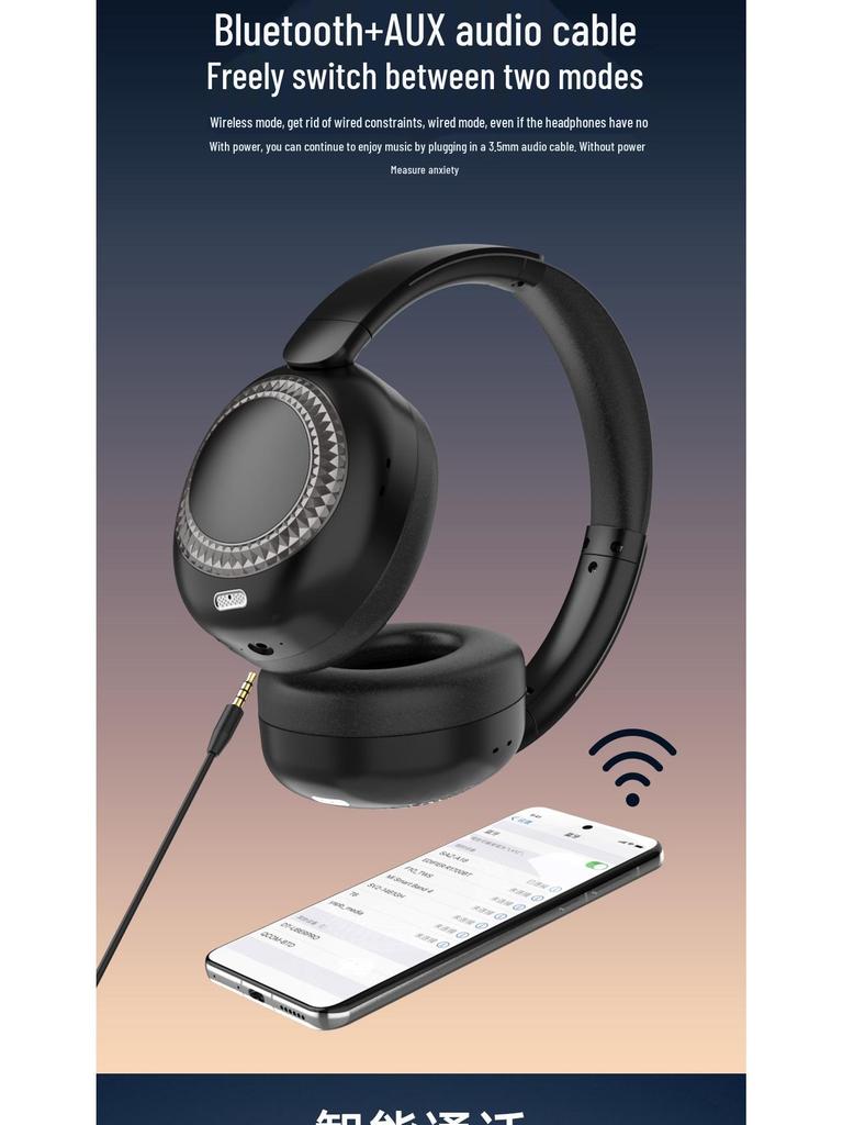 Новая Bluetooth-гарнитура с оголовьем: Складная, вращающаяся конструкция с мягкими большими амбушюрами