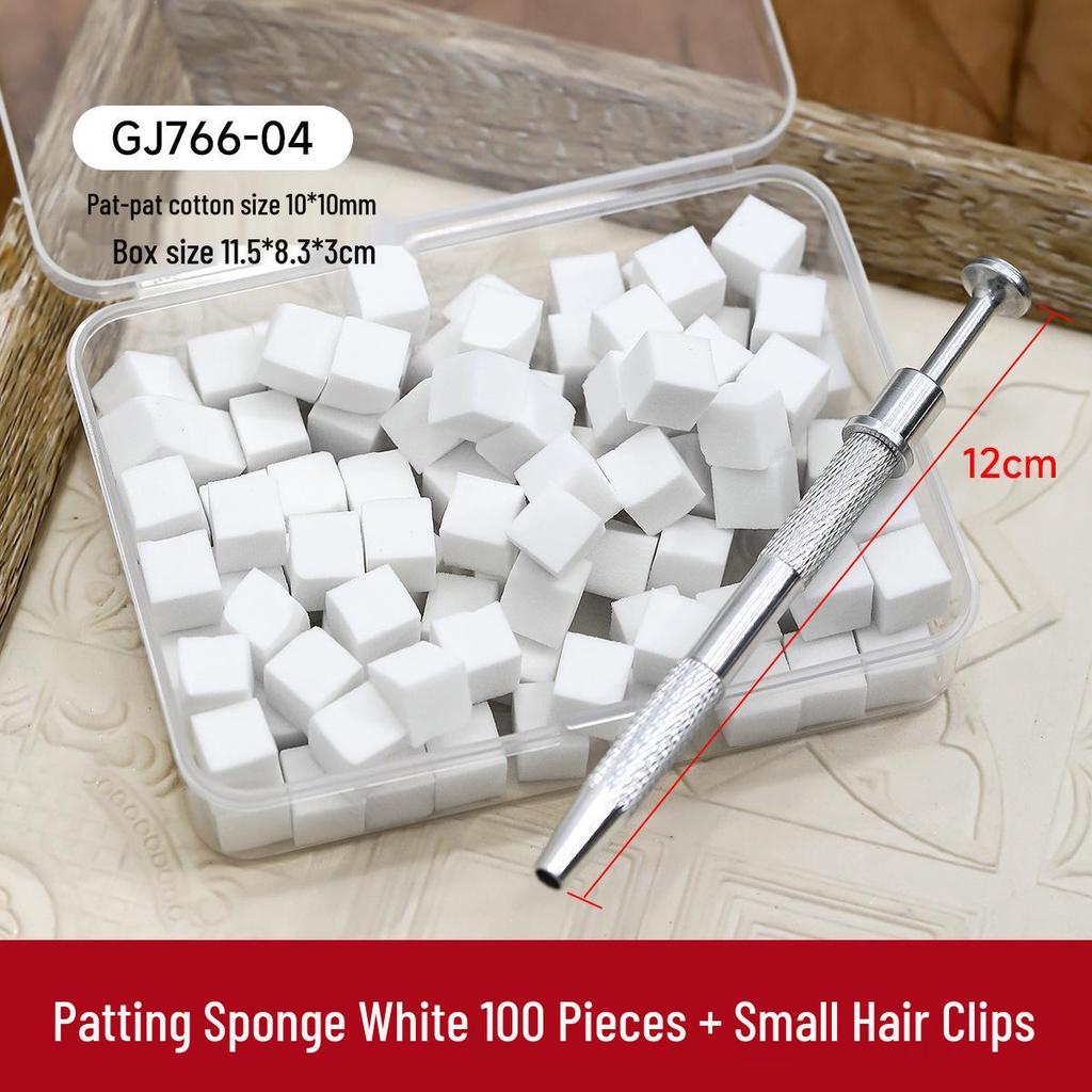 Мини Блок Тофу Градиент Омбре Нейл-арт Губка и Металлические Зажимы